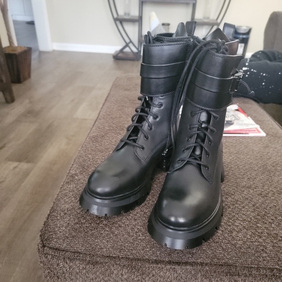 DKNY Combat Boots - Picture 1 of 4